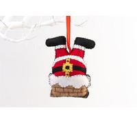 Handmade Felt 'when Santa Got Stuck In The Chimney' Christmas Tree Hanging Decoration - 11.5 Cm