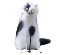 Handmade Felted Wool Animals - Quirky Felt Animals Collectibles, Whimsical Opossum Gifts & Unique Miniature Decor, Soft Wool Felt Creatures for Home & Desk Décor, Collectibles