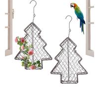 Handmade Fiber Bird Nesting Heart, 2 Refillable Birds Nests Material Holder, Iron Hummingbird Houses for Outside, Winter Cute Nester Houses Design, for Wren Sparrow Robin Parakeet Birds Lovers Gift