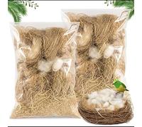 Handmade Fiber Bird Nesting Heart, Bird Nesting Material Holder, Winter Tree Shelter for Wild Birds, For Garden Art Birdhouse Outside Gifts for Birds Lovers (80g Mixed Hemp fibers)