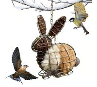 Handmade Fiber Bird Nesting Heart, Birds Nests Material Holder, Refillable Hummingbird Nest Boxes for Outside, Dual-Season Outdoor Bird Shelter, Gifts for Animal Hummingbirds Lover