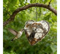 Handmade Fiber Bird Nesting Heart/Rabbit, Birds Nests Material Holder, Hummingbird Nest Boxes for Outside, Nester Houses Design, Dual-Season Outdoor Bird Shelter for Garden, Yard & Bird Lover (E)