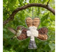 Handmade Fiber Bird Nesting Heart/Rabbit, Birds Nests Material Holder, Hummingbird Nest Boxes for Outside, Nester Houses Design, Dual-Season Outdoor Bird Shelter for Garden, Yard & Bird Lover (B)