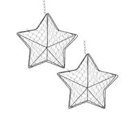 Handmade Fiber Bird Nesting Star, Refillable, Star Shape for Hummingbirds, Garden Decor, Winter Fowl Gifts Animal Hummingbirds Lovers Home (A-2PCS)