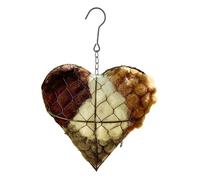 Handmade Fibre Bird Nesting Heart - Heart Shape Bird Bedding Box | Refillable Hummingbird Nestings for Garden Backyard Home Outdoor Lawn Balcony Patio Winter and Others