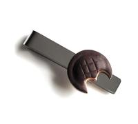 Handmade Fimo Fun Yummy Mini Jaffa Cake - Tie Pin Clip/Slide - Gift Boxed