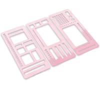 Handmade Flexible Record Planner, Handmade Flexible Record Template, Reusable Templates Planner Stencils Set for Journaling Checklists Boxes Lines & Daily Planning (#A)