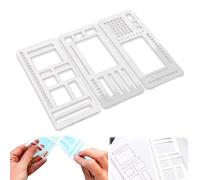 Handmade Flexible Record Reusable Templates Planner Stencils，Compatible with Coils Discs and Rings，Suitable for Those who Enjoy Keeping a Diary. (C)