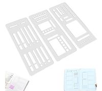 Handmade Flexible Record Template, 3-Pack Flexible Journal Stencil Set, Reusable Templates Planner Stencils, for Journaling Scrapbooking Crafting Labeling & Planners (B Set)