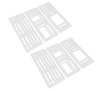 Handmade Flexible Record Template, 3-Pack Journal Stencils for 5Mm Dot Grid, Planner Stencil Set, Drawing & Lettering Templates for Journaling, Calendar, Scrapbooking & DIY Craft Supplies (#E)