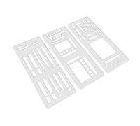 Handmade Flexible Record Template, 3-Pack Journal Stencils for 5Mm Dot Grid, Planner Stencil Set, Drawing & Lettering Templates for Journaling, Calendar, Scrapbooking & DIY Craft Supplies (#B)
