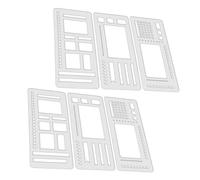 Handmade Flexible Record Template, 3-Pack Journal Stencils for 5Mm Dot Grid, Planner Stencil Set, Drawing & Lettering Templates for Journaling, Calendar, Scrapbooking & DIY Craft Supplies (#G)