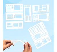 Handmade Flexible Record Template, 3-Pack Planner Stencil Set for Dot Grid Journals, Drawing & Lettering Templates, Compatible with Coils Discs and Rings (A+B+C)