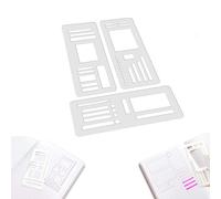 Handmade Flexible Record Template,3-Pack Reusable Journal Planner Stencils,Versatile Drawing Template Kit for Journaling Scrapbooking Crafting Labeling & Planners (A)