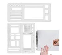 Handmade Flexible Record Template, Calendar Stencils for Planners, Planner Stencils Templates, 3 Pack Journal Planner Stencil Set, Drawing & Lettering Templates for Journaling, Calendar