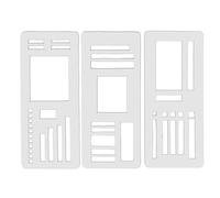 Handmade Flexible Record Template, Creative Stencil Set, Flexible Drawing Templates, Graphic Design Tools, Scrapbook Planner Accessories, 0.04 Inches, for Journaling