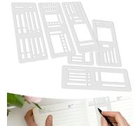 Handmade Flexible Record Template, Drawing and Checklist Templates, 3-Pack Reusable Templates Planner Stencils for Journaling, Calendar, Scrapbooking & DIY Craft Supplies (B+C)