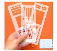 Handmade Flexible Record Template,Planner Stencil Set,Stencils Drafting Tools 3-Pack Reusable Templates Planner Stencils for Journaling Checklists Boxes Lines & Daily Planning (C)