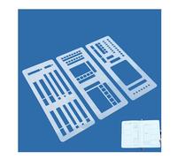 Handmade Flexible Record Template,Planner Stencil Set,Stencils Drafting Tools 3-Pack Reusable Templates Planner Stencils for Journaling Checklists Boxes Lines & Daily Planning (A)