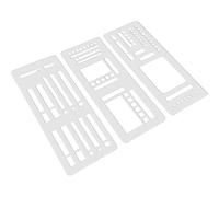 Handmade Flexible Record Template Set, 3 Flexible Journal Stencils for Dot Grid Planners, Reusable Drawing Templates for Checklists, Boxes, Straight Lines (A)