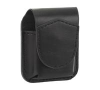 Handmade Fliptop Leather Lighter Pouch Case, Tactical Lighter Storage Case Box Container Organizer Holder, Anti Scratch Soft Lining Magnetic Buckle Lighter Waist Case (Black)