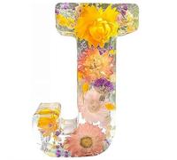 Handmade Floral Night Light, 2026 Floral Resin Night Light Letter, Flower Resin Letter Lamp with LED Lights, DIY Handmade Creative Letters Flower Lamp, For Various (J)