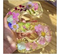Handmade Floral Night Light,Floral Resin Night Light Letter,Floral Night Light,Handmade Floral Resin Night Light,Led Luminous Letters Flower Resin Night Light (S)