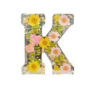 Handmade Floral Night Light Floral Resin Night Light Letter Floral Resin Night Light Flower Resin Letters With LED Light Floral Resin Letter Nightlight CLS737 (I, 12X2cm)