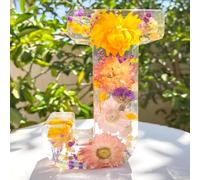 Handmade Floral Night Light, Floral Resin Night Light Letter, Resin Letters With Flowers And Lights, Flower Letters, Hand Made Floral Night Light, Resin Letter Flower Initial Night Light (J)