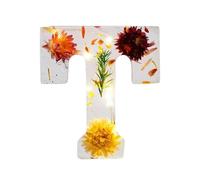 Handmade Floral Night Light Resin Letter Flower Letters With LED Nightlight Banana Lamp (R, 12X2cm)