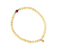 Handmade Flower Beaded Natural Yellow Jades Stone Vintage Jewelry For Good Fortunes Symbolism New Chinese Flower Symbolism