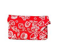 Handmade for New3DS Soft Storage Bag Protective Carrying Pouch Red Color, Compatible with for New 3DS Small Handheld Console, Waterproof Anti-Bump Big Portable Travel Pocket Mario Edition