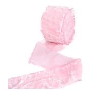 Handmade Frayed Velvet Ribbon Edged Flannel Wrinkle Ripped Wedding Party Flower Bouquet Gift Packing DIY Craft(Color1)