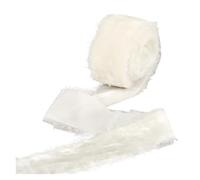Handmade Frayed Velvet Ribbon Edged Flannel Wrinkle Ripped Wedding Party Flower Bouquet Gift Packing DIY Craft(Color2)