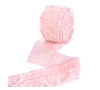 Handmade Frayed Velvet Ribbon Edged Flannel Wrinkle Ripped Wedding Party Flower Bouquet Gift Packing DIY Craft(Color3)