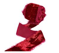 Handmade Frayed Velvet Ribbon Edged Flannel Wrinkle Ripped Wedding Party Flower Bouquet Gift Packing DIY Craft(Color-09)