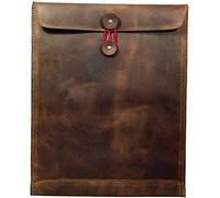 Handmade Full Grain Leather Document Holder & Portfolio Envelope Document File Folder Leather File Folder and Document Holder | Professional Organizer for Office and Work (Dark Brown)