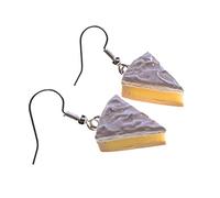 Handmade Fun Novelty Lemon Meringue Pie Cake Earrings - Gift Boxed