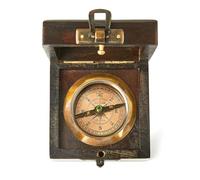 Handmade Functional Antique Brass Pocket Compass in Blackwood Box - Exquisite Nautical Themed Home Decor & Unique Gift for All Occasions by Super7One