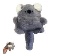 Handmade Fur Fluffy Koala Case Compatible with Airpods 1/2, Creative Wireless Bluetooth Headphone Protective Cover for Women Girls, Portable Cartoon Furry Plush Case Shockproof for Airpods 1/2