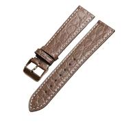 Handmade Garden Pattern Leather Strap, 18 19 20MM Green Brown Soft, Luxury Genuine Men's Watch with Pat(B Rose gold Buckle,20mm)