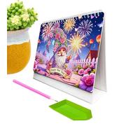 Handmade Gem Art Planner - Monthly Creative Calendar With Decorative Gem Design, Organizational Display Planner For Daily Scheduling | For Home Office School Classroom Dormitory And Vacation Planning