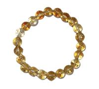 Handmade Gemstone Wristlet 8mm size 20-25 Beads with GIFT BOX Reiki Healing Powers (Citirine)