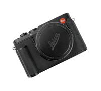 Handmade Genuine Leather Camera Half Case for Leica D-LUX 8 /Leica D-LUX 8 Camera Case- Top Layer Cowhide Body + Metal Base Plate+ Hand Shank Design (Matte Black)