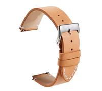 Handmade Genuine Leather Watch Band - Quick Release - 16mm, 18mm, 20mm, 22mm, 24mm Compatible with Most Watches(Beige,18mm)