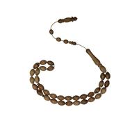 Handmade Genuine Olive Wood 33 Beads Tasbeeh Misbaha Islamic Gift Tasbih Prayer Beads Tesbih 10 mm Medium Size Dhikr Rosary, M, Wood
