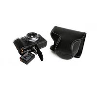 Handmade Genuine Real Leather Full Camera Case Bag Cover For FUJIFILM X100F Black Bottom Opening Version