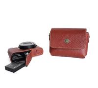 Handmade Genuine Real Leather Full Camera Case Bag Cover For Panasonic LX10 LX9 LX15 Brown Bottom Opening Version