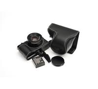 Handmade Genuine Real Leather Full Camera Case Bag Cover for Panasonic LX100 II M2 Black Color