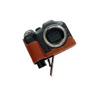 Handmade Genuine Real Leather Half Camera Case Bag Cover for Canon EOS R7 Rufous color